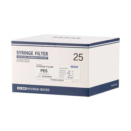 Hyundai Micro PES 針筒過濾器 (無菌/非無菌)