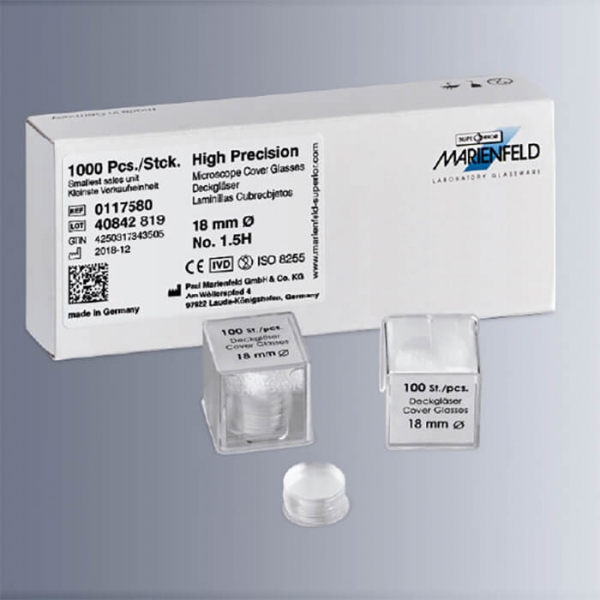 MARIENFELD  圓形蓋玻片 NO.1