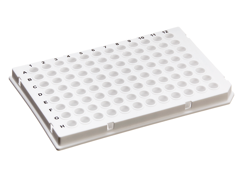 0.1mL 96 孔 PCR 反應盤 (半襯邊/Roche 專用款/白色)